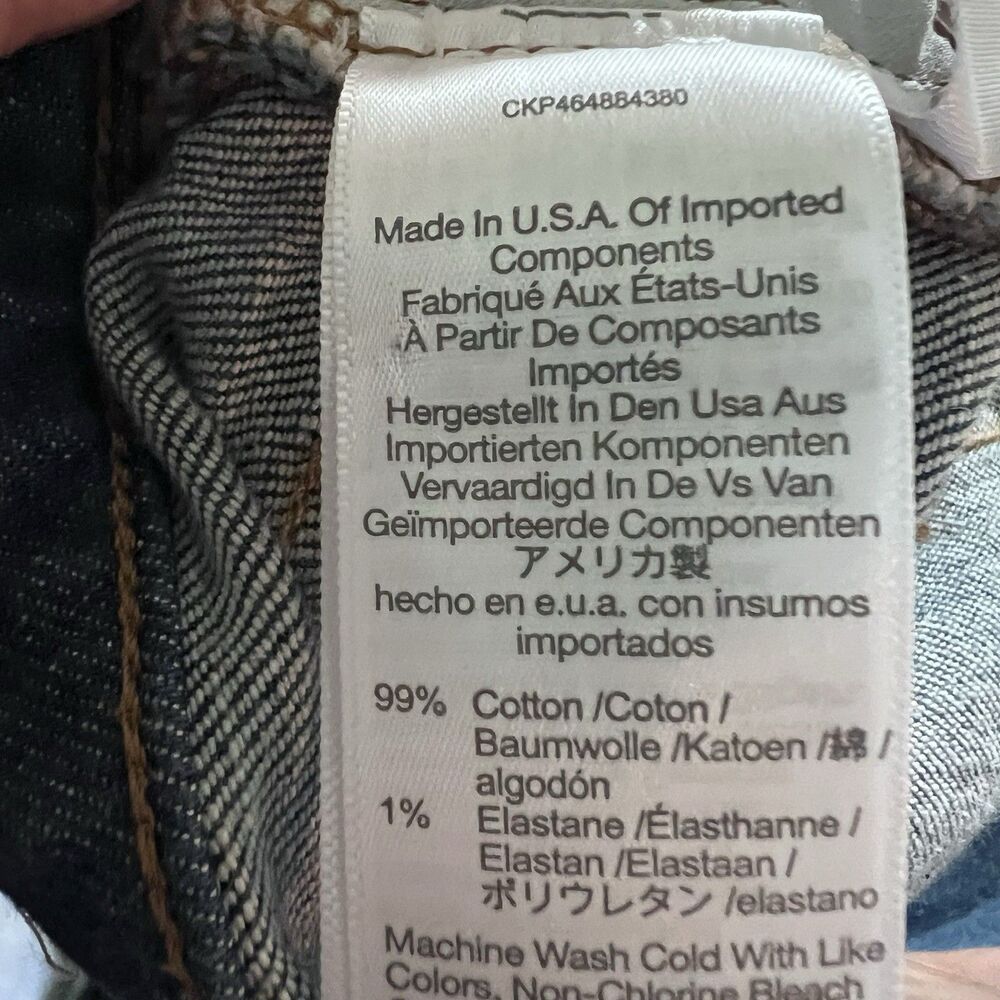 Madewell The Perfect Vintage Wide Leg Blue Denim Jeans Pants Women's 28T (28x34) - Picture 11 of 12